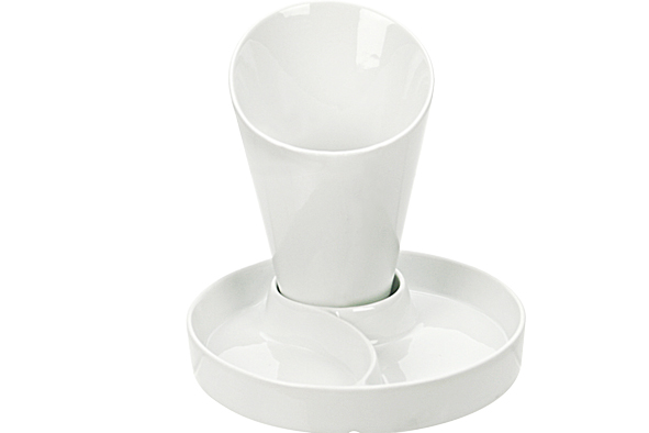 Fritentüte Porzellan+Teller D16,8cm